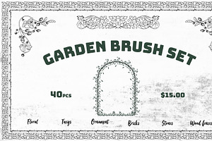Garden Set Brushes Ornaments