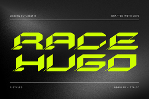Race Hugo - Branding Logo Font, a Sans Serif Font by Nirmana Visual