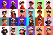 125 Animoji - Christmas Children, a Characters & Person 3D Model by Digital Blood (Thumbnail 8 of 9)
