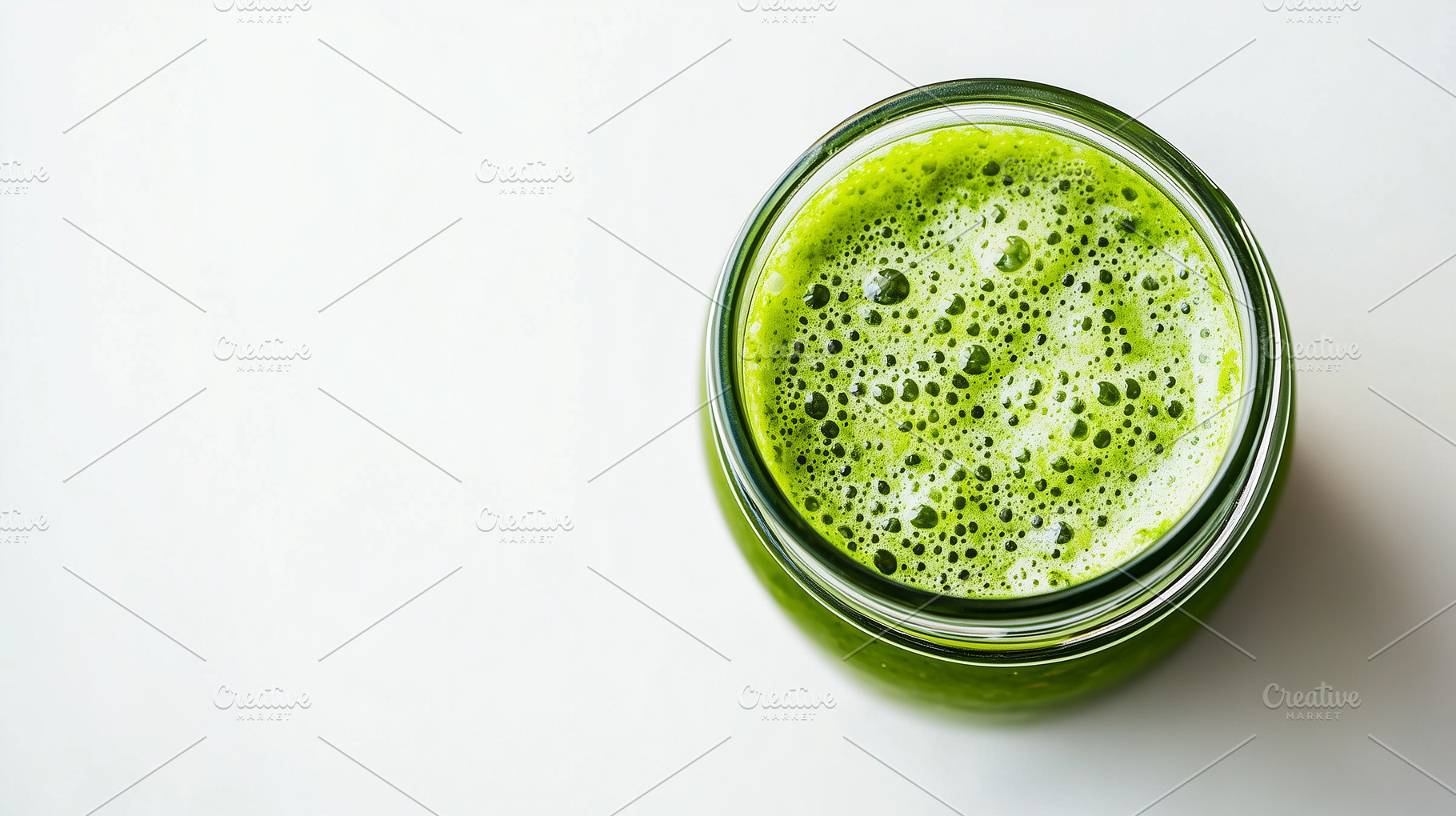 Green smoothie in a glass jar, a Food & Drink Photo by MistyDay