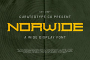 Norwide - Wide Display Font, a Sans Serif Font by CuratedType Studio (Thumbnail 1 of 10)