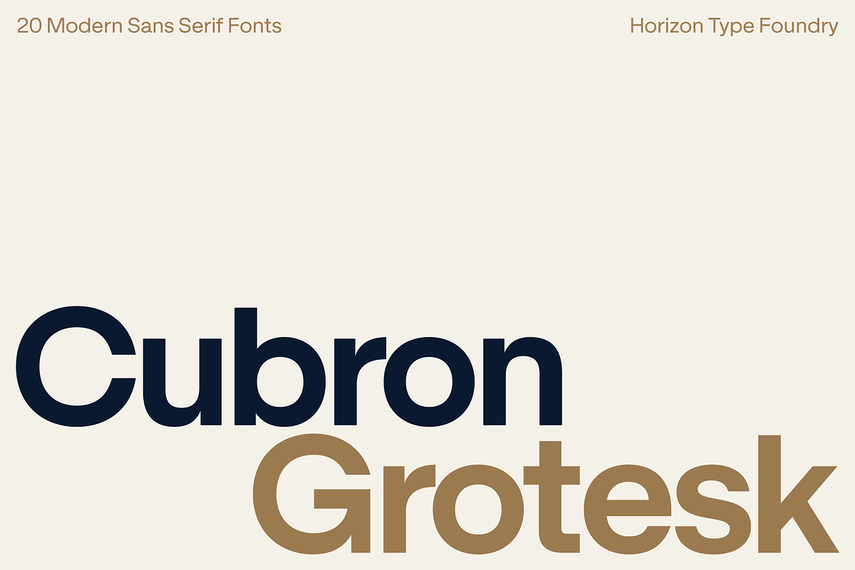 Cubron Grotesk 30 %Off, a Sans Serif Font by Horizon Type Foundry (Photo 16 of 16)