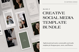Olive Creative Social Media Template, a Social Media Template by SAFFRON AVENUE