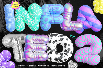 3D Inflated Type 2 Letters, Numbers, a Graphic by LarysaZabrotskaya