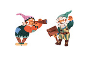 Cute garden gnomes set + pattern, a Person Illustration by PaperTrident (Thumbnail 3 of 8)
