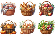 Wicker Baskets Clipart, an Illustration by DreamArtGraphic (Thumbnail 4 of 5)