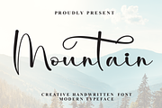 Mountain | Script Font, a Handwritten Font by Scratchones (Thumbnail 1 of 9)