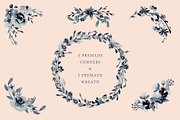 Monochromatic Blue Watercolor Floral, a Graphic by Lavender And Sea (Thumbnail 2 of 5)