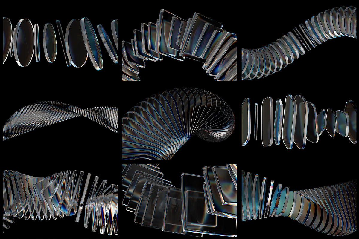 3D Geometric Glass Background Shapes, a Graphic by LarysaZabrotskaya (Photo 2 of 11)