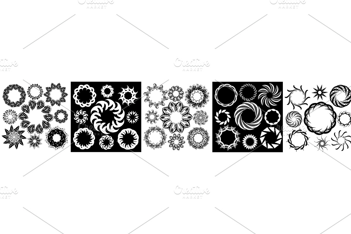 Abstract decorative Set of, an Object Illustration by Nenahliadava Design