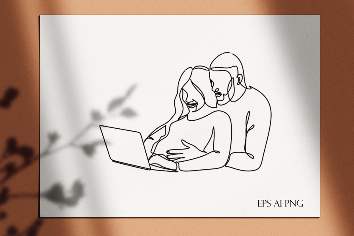 Pregnant woman line art, a Healthcare Illustration by velychko.ua (Photo 5 of 11)