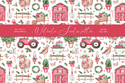 Christmas Farm seamless pattern, a Pattern Graphic by SirenaArt (Thumbnail 1 of 13)