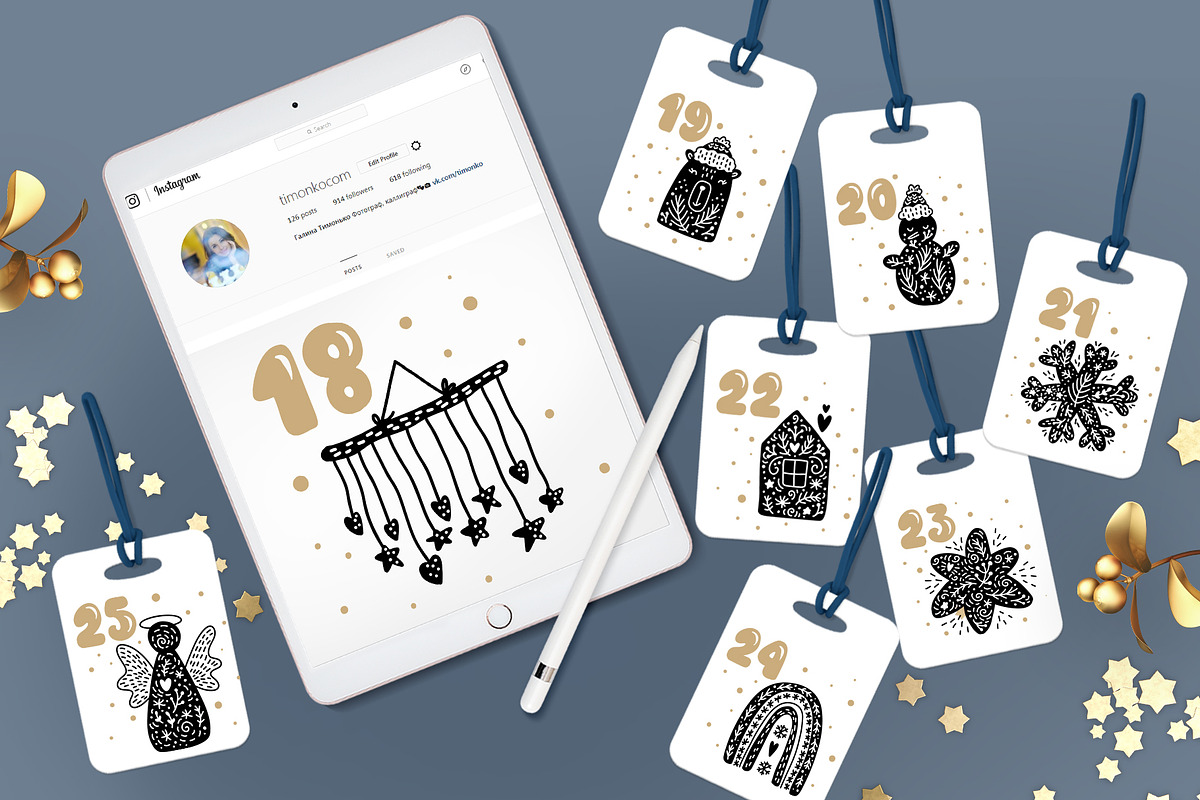 Christmas Advent Calendar, an Object Graphic by Happy Letters (Photo 6 of 6)