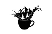 Mountain Coffee Cup Design Bundle, an Illustration by yasushie (Thumbnail 27 of 31)