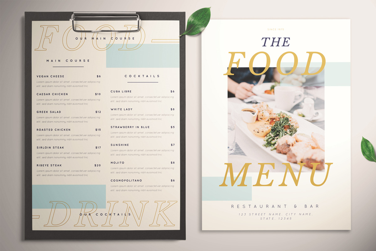 Hipstery Food Menu, a Flyer Template by KMZVR.Lab (Photo 1 of 6)
