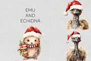 Christmas Australian Animals Clipart, a Seasonal Illustration by Pawcasso's Portraits (Thumbnail 9 of 9)