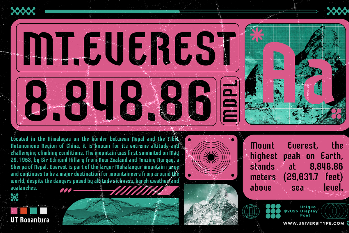 UT Rosantura : A Unique Display Font, a Sans Serif Font by Universitype (Photo 3 of 10)