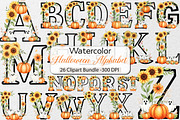 Floral Halloween Alphabet Letter, an Illustration by DreamCafeArt (Thumbnail 1 of 6)