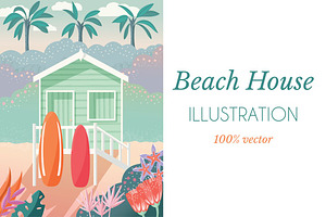Beach House Illustration