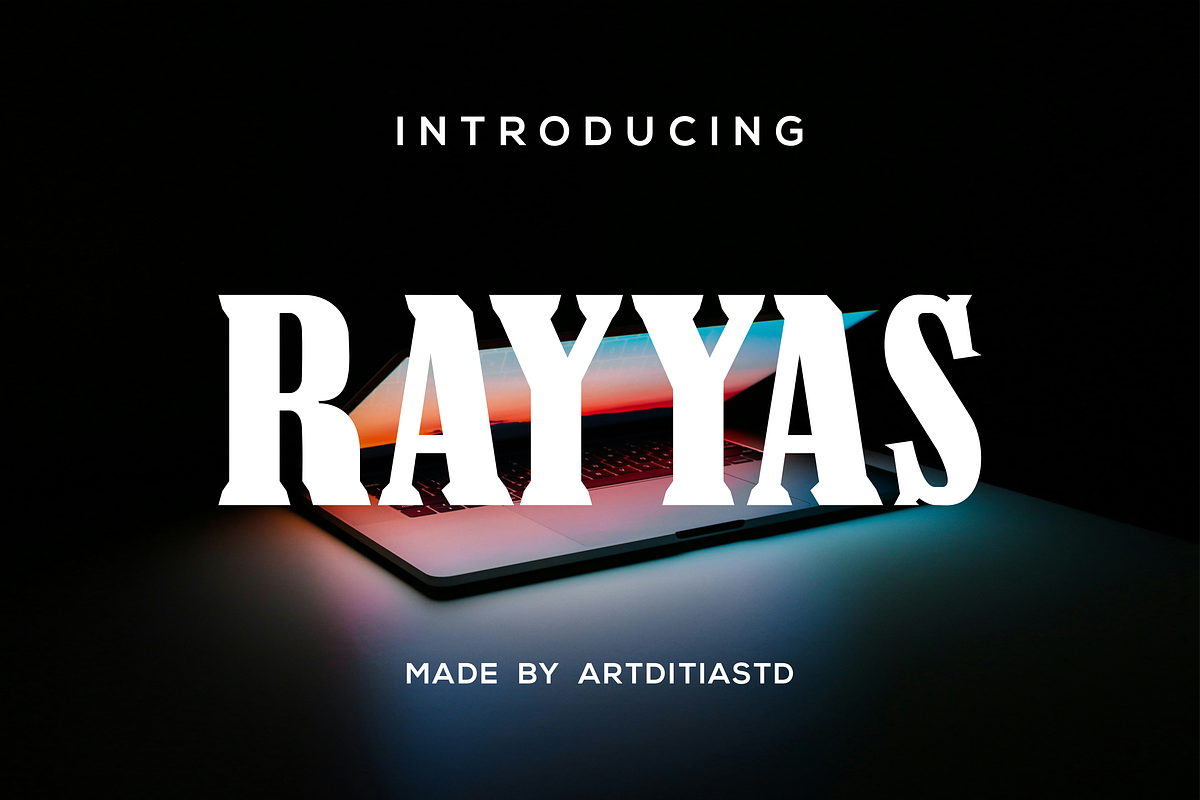 Rayyas font, a Blackletter Font by artditiastd (Photo 1 of 3)