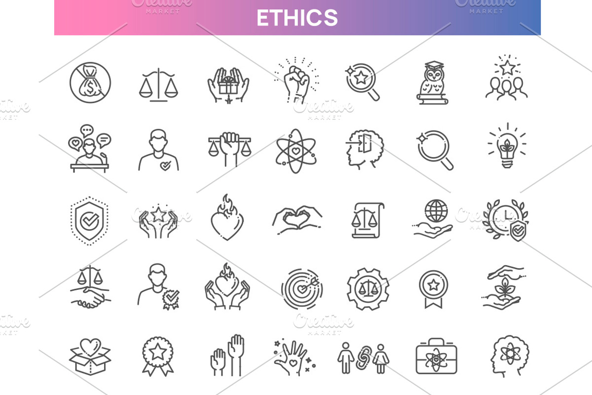 Ethics Vector Icons, an Outline Icon by Tettygreen (Photo 1 of 2)