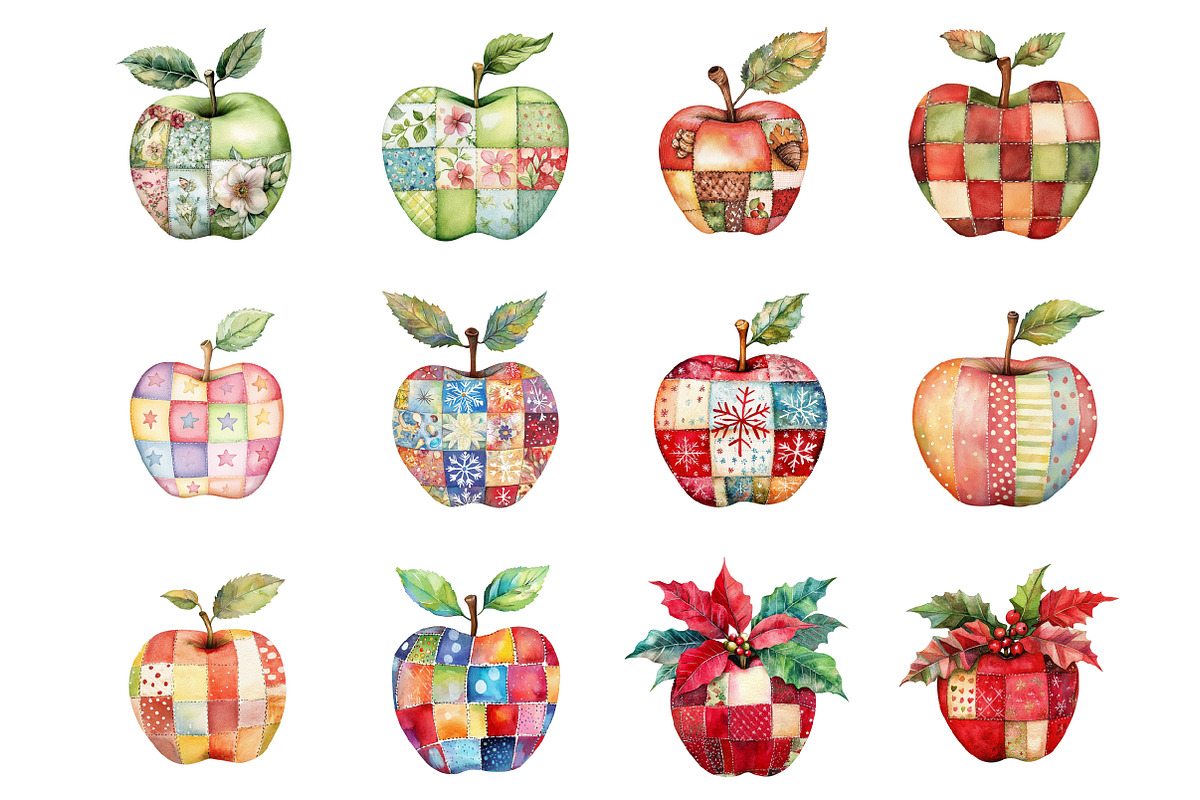 Christmas Apple Patchwork, an Illustration by Design Market (Photo 3 of 4)