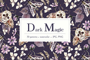 Dark Magic Pattern set, a Pattern Graphic by Dinkoobraz (Thumbnail 1 of 9)
