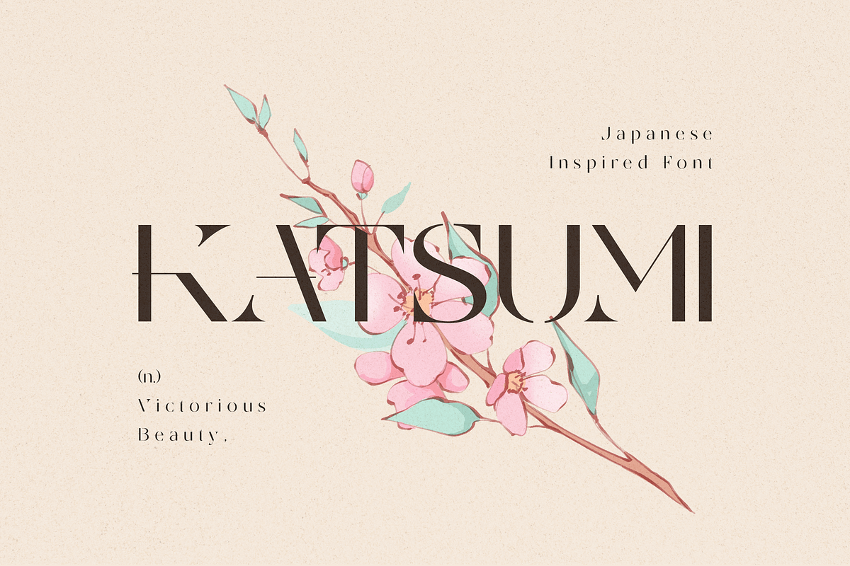 KATSUMI - Japanese Font, a Serif Font by Bekeen.co (Photo 1 of 10)