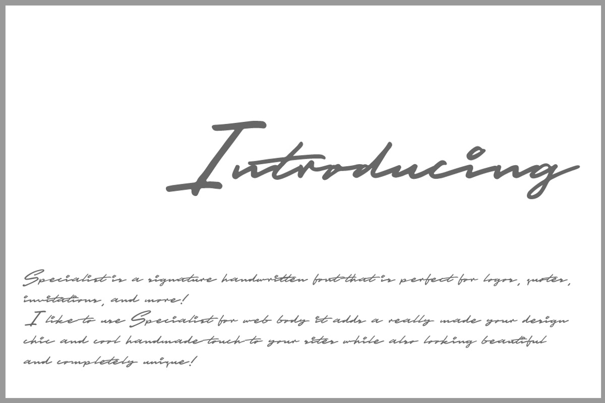 Specialist Handwritten Font preview 2