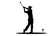 golfing swing silhouettes showcasing, an Illustration by Amazin_art (Thumbnail 21 of 31)