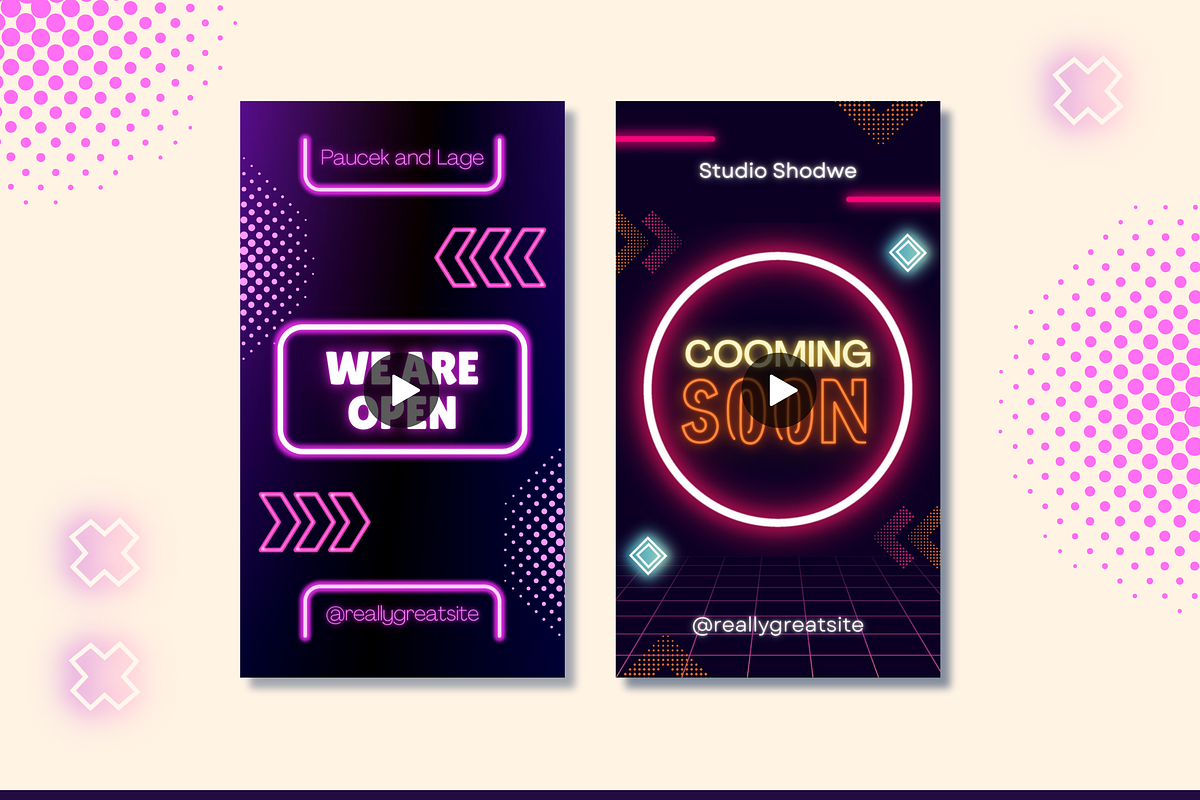 Neon Animation Instagram Story, a Templates & Theme by TemplateCastleStore (Photo 3 of 9)
