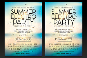 Summer Electro Party Flyer Template