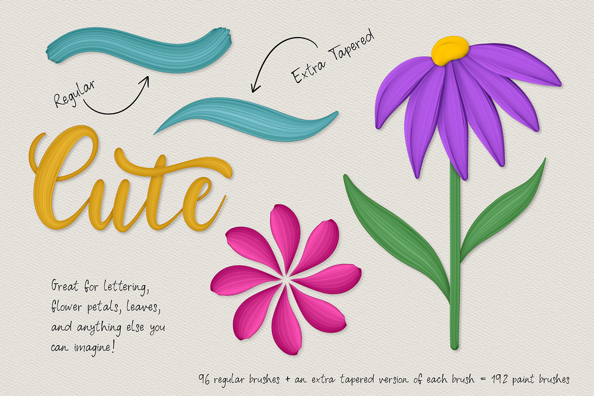 197 Thick Paint Procreate Brushes, a Brush Add-On by The Creative Bix (Photo 12 of 15)