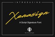Xenasign Font, a Script Font by nIznaztype (Thumbnail 1 of 6)