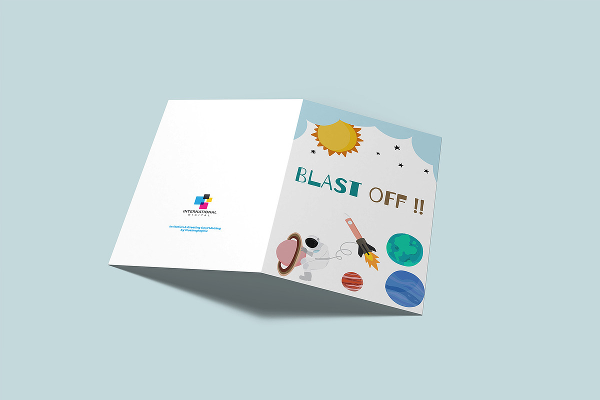 Invitation & Greeting Card Mockup, an Advertising Mockup by Illusiongraphic (Photo 13 of 27)