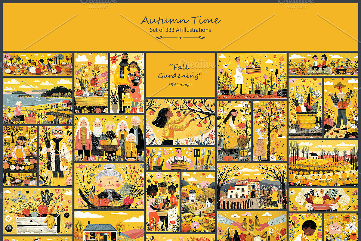 Autumn Time 2- 333 AI illustrations, a Seasonal Illustration by Pundateam (Photo 9 of 12)