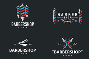 Barbershop Logo Barber Scissors, a Branding & Logo Template by Maylianaw28