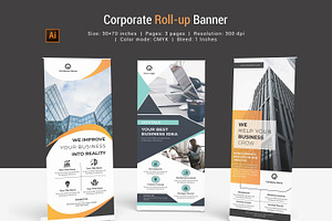 Business Roll-Up, a Stationery Template by Template Shop
