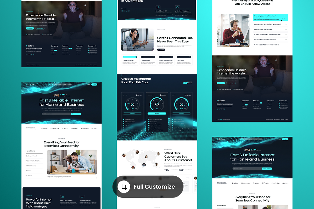 Optora - Internet Services Provider, a Landing Page Template by SLAB! Design (Photo 3 of 4)