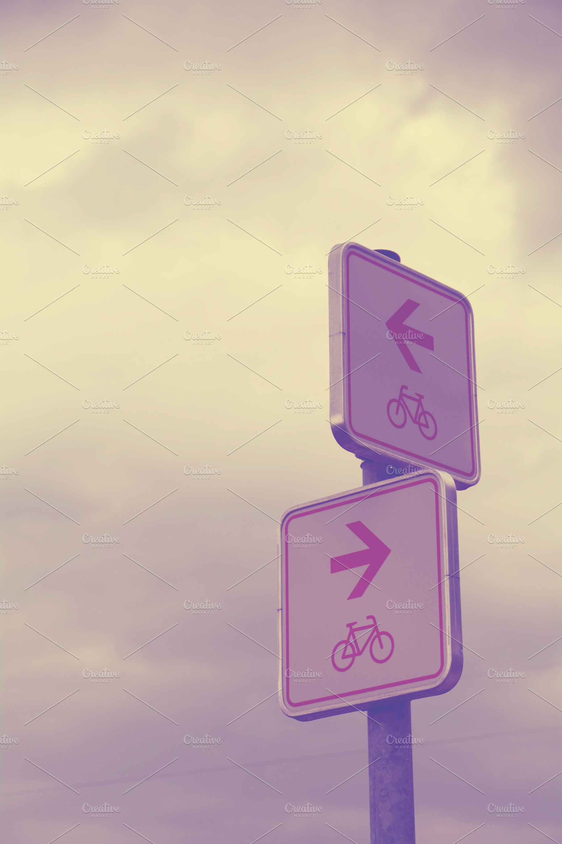 Bicycle sign in germany, a Transportation Photo by Beavergraphy