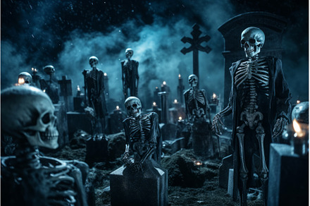 Ancient Skeletons cemetery risen, an Abstract Photo by Ylivdesign
