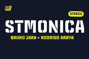 St Monica Black Stencil, Greek+Cyr.