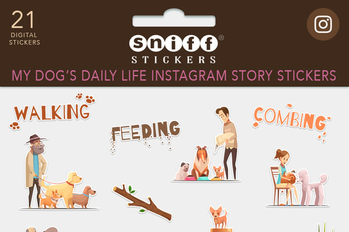 My Dog’s Life - Digital Sticker Set, an Illustration by Sniff Design Studio (Photo 1 of 3)