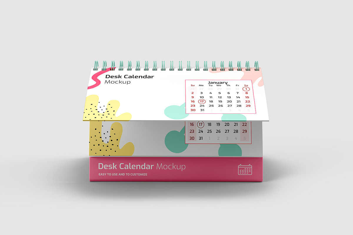 Desk Calendar Mockup - 6 views, a Packaging Mockup by Illusiongraphic (Photo 6 of 19)