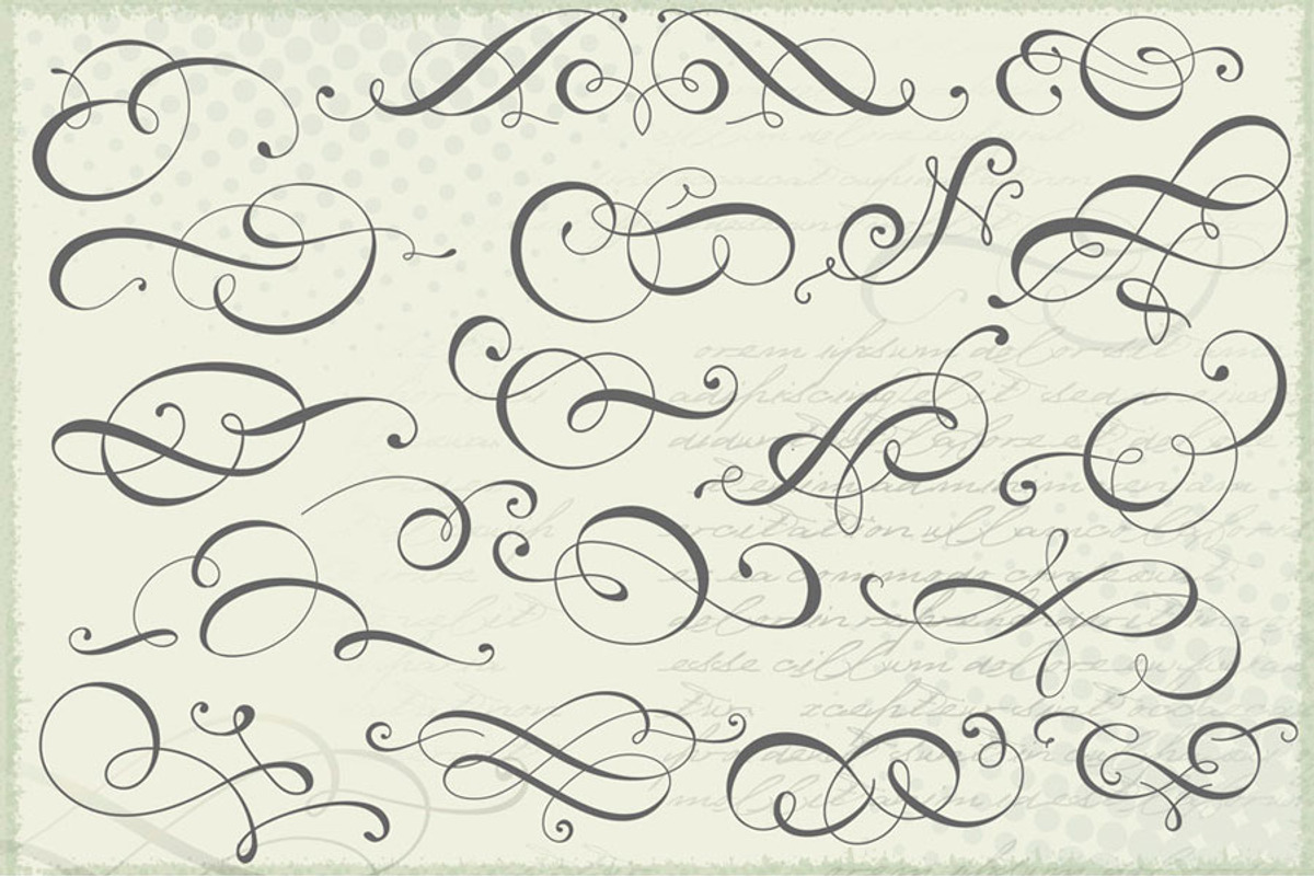 Set of flourishes, an Illustration by ARSCOR (Photo 4 of 6)