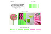 Pink and Green Brand Kit Canva, a Branding & Logo Template by CopertiniStudio (Thumbnail 4 of 8)