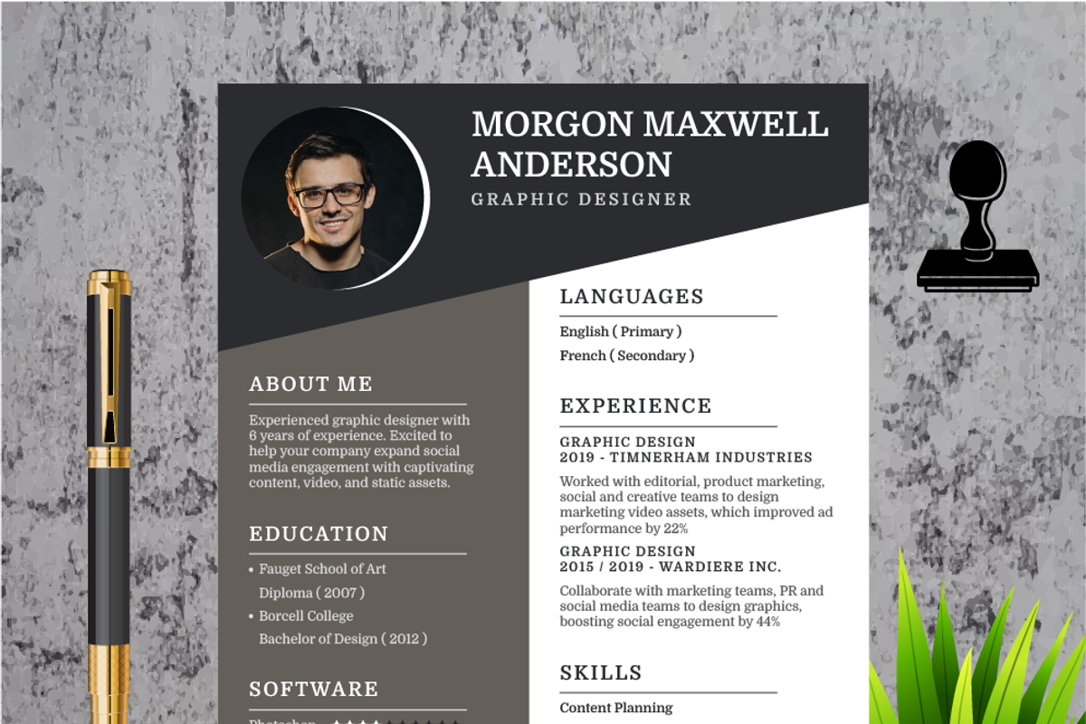 Professional Resume ( CV ) Template, a Resume Template by yasirumadhuwantha