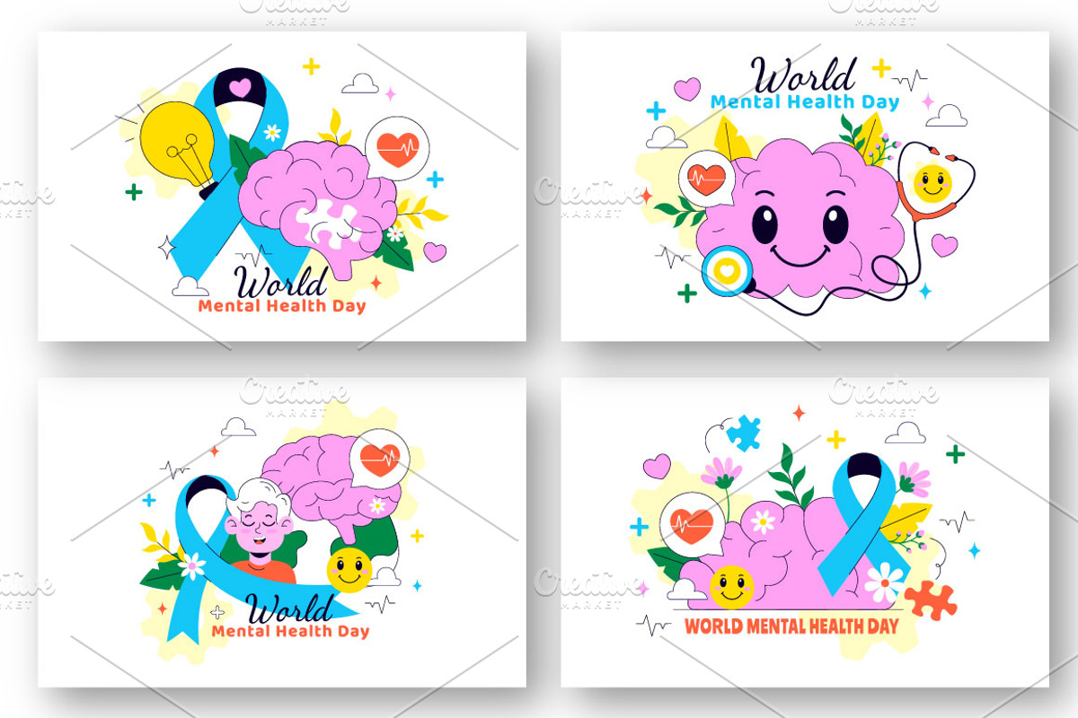 10 World Mental Health Day, a Healthcare Illustration by denayunebgt (Photo 3 of 4)