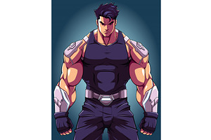 High Tech Manga Superhero
