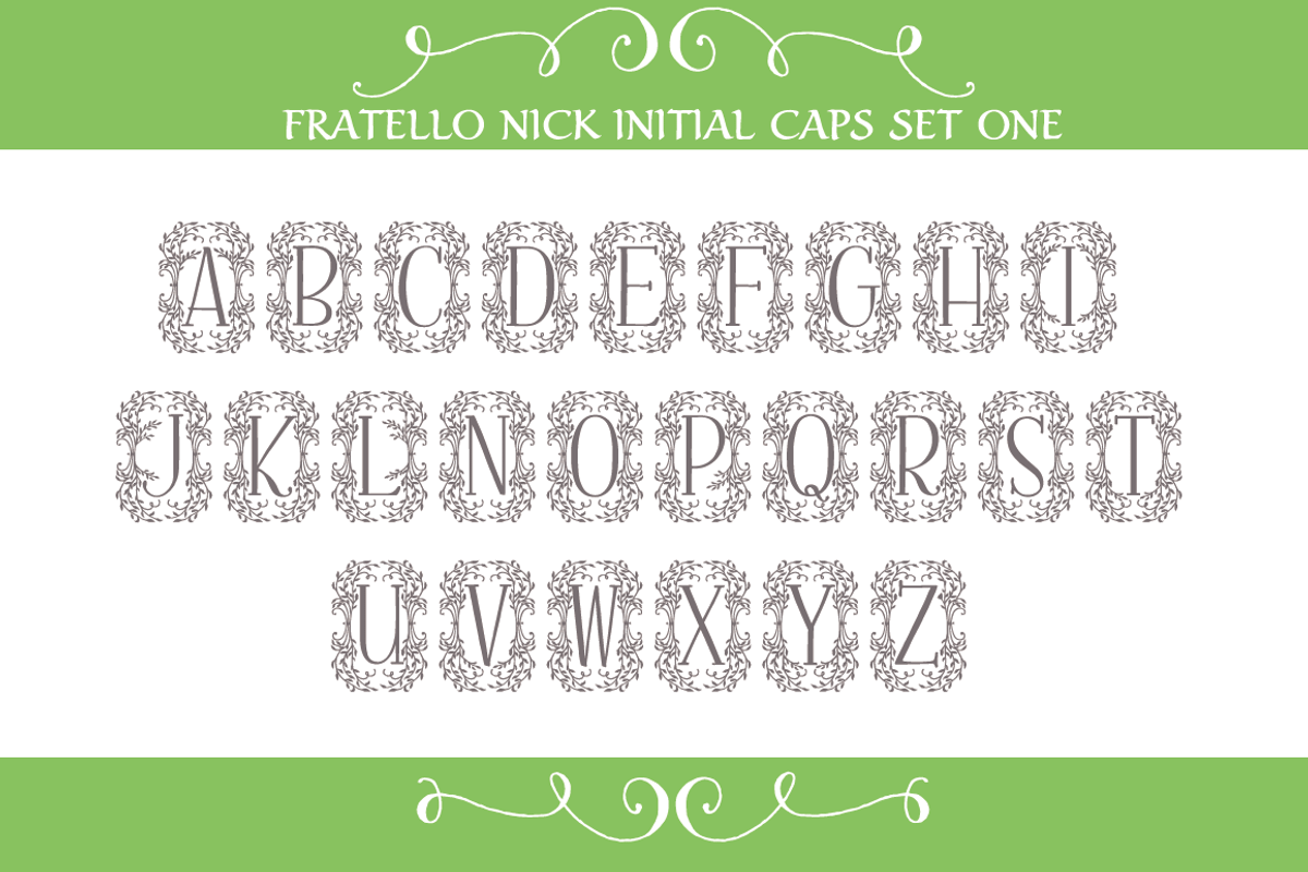 Sale-Fratello Nick Initial Caps preview 3